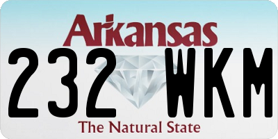 AR license plate 232WKM