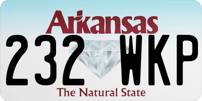 AR license plate 232WKP