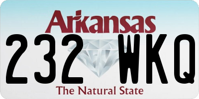 AR license plate 232WKQ