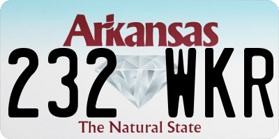 AR license plate 232WKR