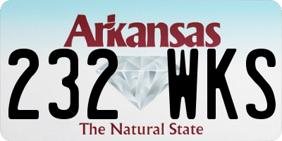AR license plate 232WKS