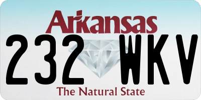 AR license plate 232WKV