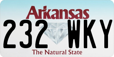 AR license plate 232WKY