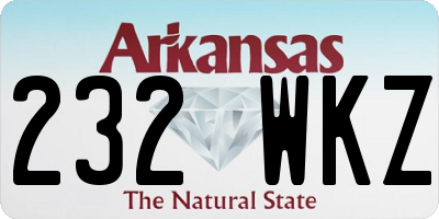 AR license plate 232WKZ