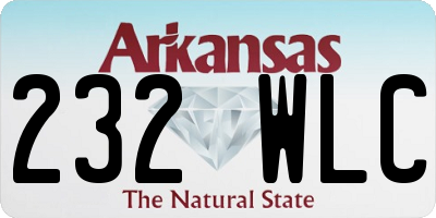 AR license plate 232WLC