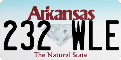 AR license plate 232WLE