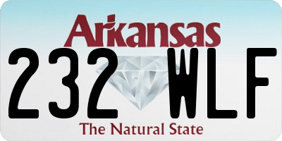 AR license plate 232WLF