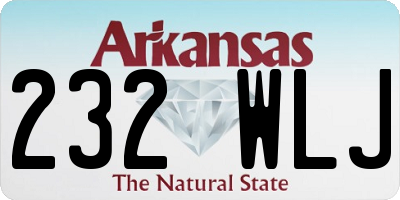 AR license plate 232WLJ