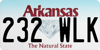 AR license plate 232WLK