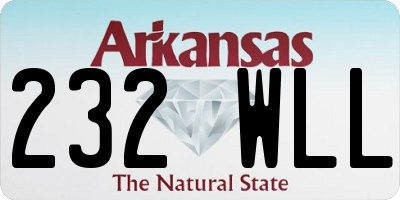 AR license plate 232WLL