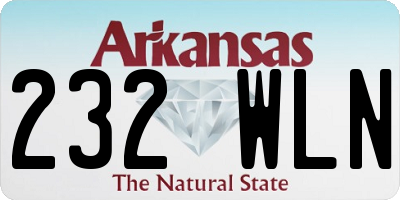 AR license plate 232WLN