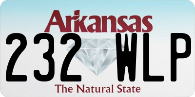 AR license plate 232WLP
