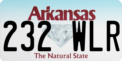 AR license plate 232WLR