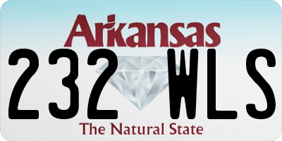 AR license plate 232WLS
