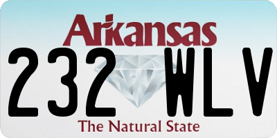 AR license plate 232WLV