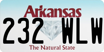 AR license plate 232WLW