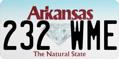 AR license plate 232WME