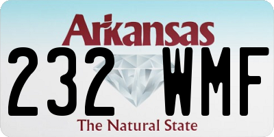 AR license plate 232WMF