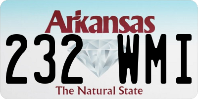AR license plate 232WMI