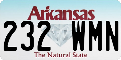 AR license plate 232WMN