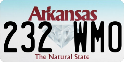 AR license plate 232WMO