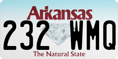AR license plate 232WMQ