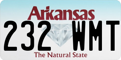 AR license plate 232WMT