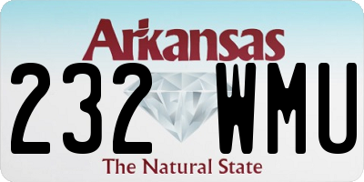 AR license plate 232WMU