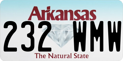 AR license plate 232WMW