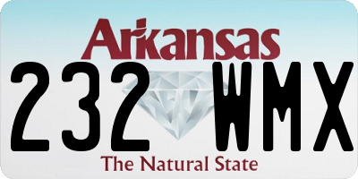 AR license plate 232WMX