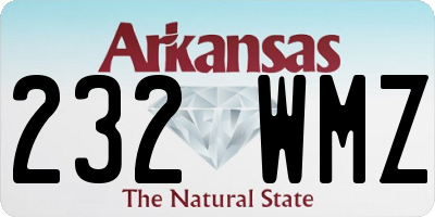 AR license plate 232WMZ