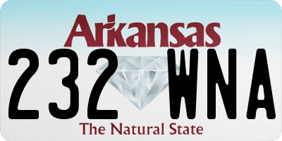 AR license plate 232WNA