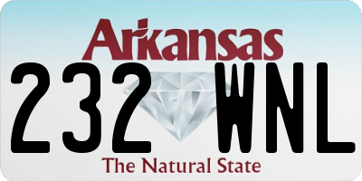 AR license plate 232WNL