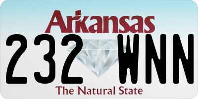 AR license plate 232WNN