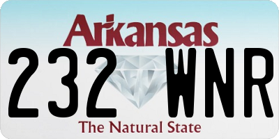 AR license plate 232WNR