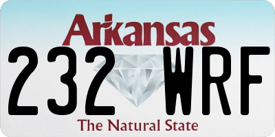 AR license plate 232WRF