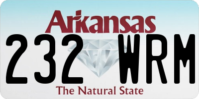 AR license plate 232WRM