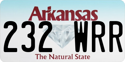 AR license plate 232WRR