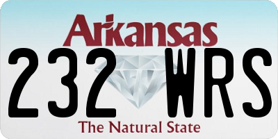 AR license plate 232WRS