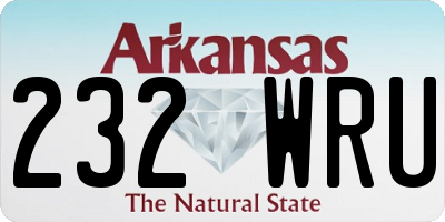 AR license plate 232WRU