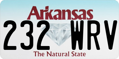 AR license plate 232WRV