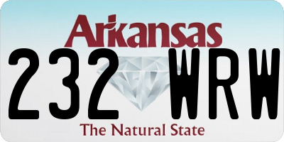 AR license plate 232WRW