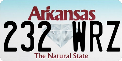 AR license plate 232WRZ