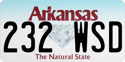 AR license plate 232WSD
