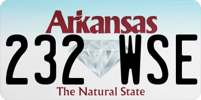 AR license plate 232WSE