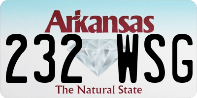 AR license plate 232WSG