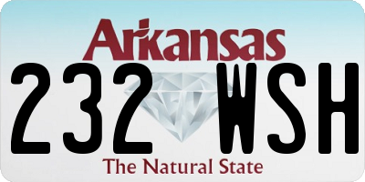 AR license plate 232WSH
