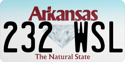 AR license plate 232WSL