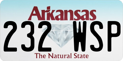 AR license plate 232WSP
