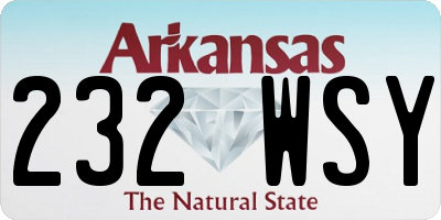 AR license plate 232WSY